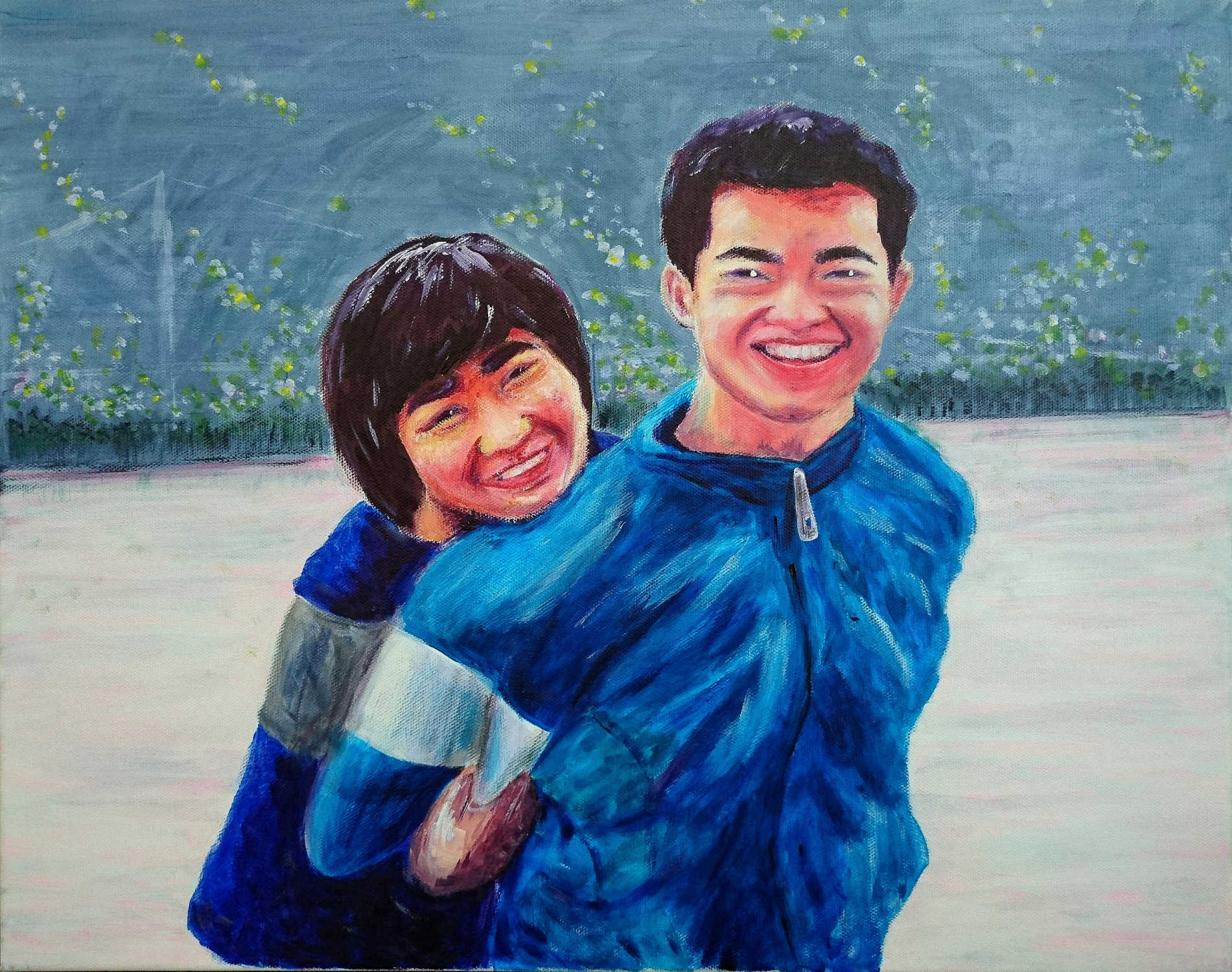 A painting of a couple
